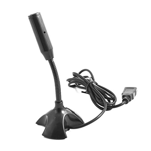 sourcingmap® Schwarz Flexibel Studio USB 2.0 Stand Multimedia Mikrofon für PC Laptop - 2