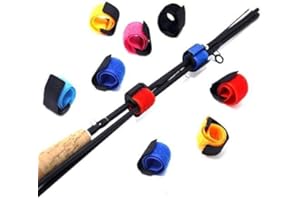 AOOL 10pcs Fishing Rods Belt, Spinning Rod Straps Holders Magic Tape Strap Tie