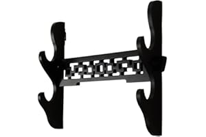 Support mural pour épée de samouraï - Motif creux pour Katana Wakizashi et épée standard - 2 niveaux