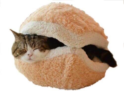 Dabbie Cat nest washable Hamburg style shell nest winter cat sleeping yurts fall winter cat house
