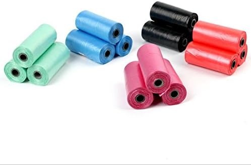 DaHanBL 5 Rolls Pet Disposable Plastic Dog Poop Waste Rubbish Bag Litter Bag(Random Colour)