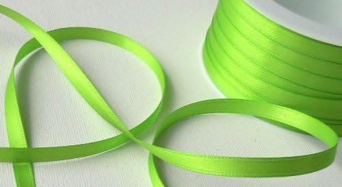 Decorative Satin Ribbon 50 m x 6 mm Gift Wrap Ribbon meadow green