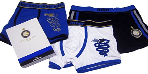 TRIS Boxer Inter Official Uomo Cotone Jersey 3 colori e decori AINTERIN140 Colori Confezione Mista Taglia S