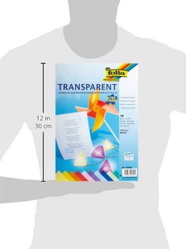 Folia 87409 – Transparentpapier A4 115 g 10 Blatt farbig sortiert - 8