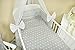 Baby Bedding Set 5 Pieces Bedding Set with Cot Bumper, Canopy Children's Bed Linen 100 x 135 cm BRAND NEW Chiffon Sky Stars Grey