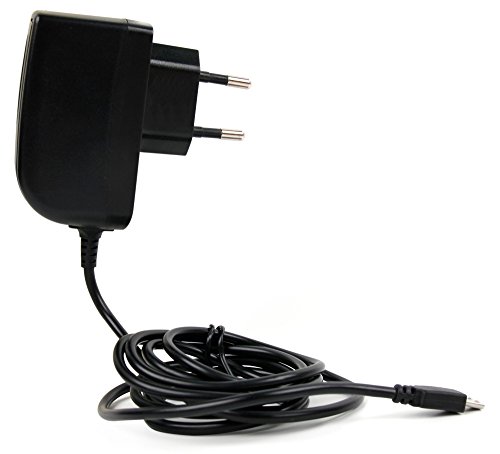 Für den TOLINO Page | Vision | Vision 2 | Vision 3 HD | Shine 2 HD E-Book-Reader: Schwarzer Netzstecker mit Mikro-USB-Anschluss