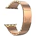 Produktbild Woodln für Apple iWatch Series 1 Series 2 Edelstahl Uhrenarmband Strap Replacement Wrist Band Armband für Apple Watch 42 mm/38 mm (42MM, RoseGold1)