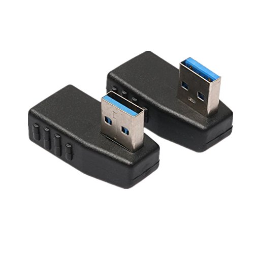 Balai USB 3.0 Stecker auf Buchse 90 Grad Adapter Kupplungsstecker Linker und Rechter Winkeladapter, 2 Stk - 4