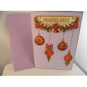 3D Weihnachtskarte Frohes Fest Handmade