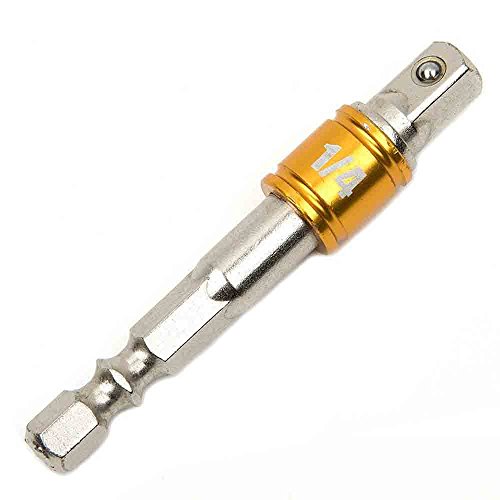 3 tlg 1/4″ 3/8″ 1/2″ Sechskant Stecknussadapter Stecknuss Adapter Steckschlüssel Schraubenschlüssel Nuss Set Verbindung Kopfverlängerung mit Farbbänder für Akkuschrauber - 4