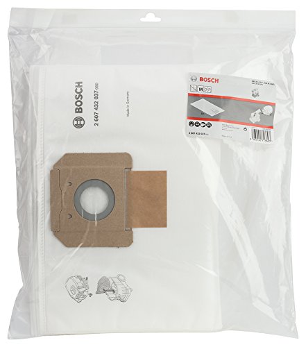 BOSCH Vliesfilterbeutel, 5 Stück, für GAS 35 L AFC/L SFC und und GAS 35 M AFC, 2607432037 - 2