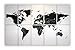 Produktbild A.P. Donovan - Weltkarte | riesige XXL Wanddekoration | 250cm x 160cm | DIY | zum selber bauen | mit Ländern und Kontinenten | Landkarte | Weiß-Weiß