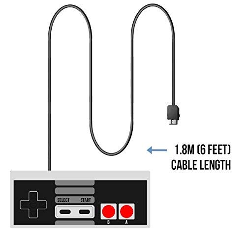 QUMOX GamePad Controller para Nintendo NES Mini Classic NES Joypad 1 8M CABLE