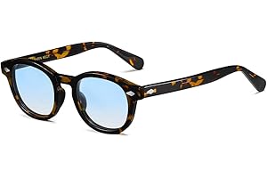 SHEEN KELLY Occhiali da sole ovali retrò in acetato per uomo donna Pirate Captain Johnny Depp Style lenti polarizzate