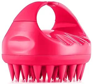 SKINPLUS Shampoo Brush Silicon Scalp Massager Hair Brush Wet Dry Comb Head Scrubber Comfortable for All Hair Improve Blood Circulation for Men, Women Pets Soft Silicon Brush - Multicolor