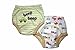 Beep, Beep Car Potty Training Pants - PACK OF 2 (Small, 0-1.5 years) Size 20.5-24.5lb Inner Waterproof Layer, 100% Cotton, Embroidered Detail, White & Green