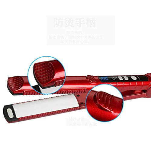 Hair Straightener  Curling Iron Ceramic Liquid Crystal Does Not Hurt Hairpin  3-In-1 Changeable Hair Straightener  Red 