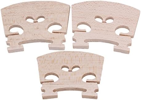 Yibuy Wood Violin Bridge for 3/4 Size Violin Fiddle Parts Set of 3