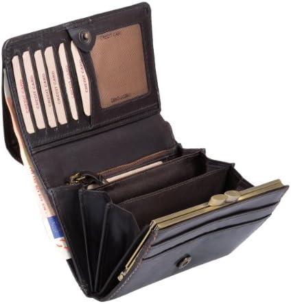 Columbia Women's Leather Snap Purse 12,5 x 10,5 cm Brown