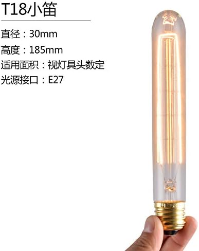 Vintage edsion light bulb retro tungsten lamp E27 Screw personalized decoration lamp head commercial lighting 40w light source ,40,T18