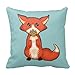 Produktbild KAKICSA Cute Big Eyed Fox Eating A Cookie Pillow Case 18x18