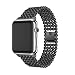 Produktbild JHLD kompatibel Apfel Sehen Band 38mm 42mm Fünf Perlen Solide Metal  für Apfel Sehen Serie 3/2/1 -Schwarz-42Mm/44Mm