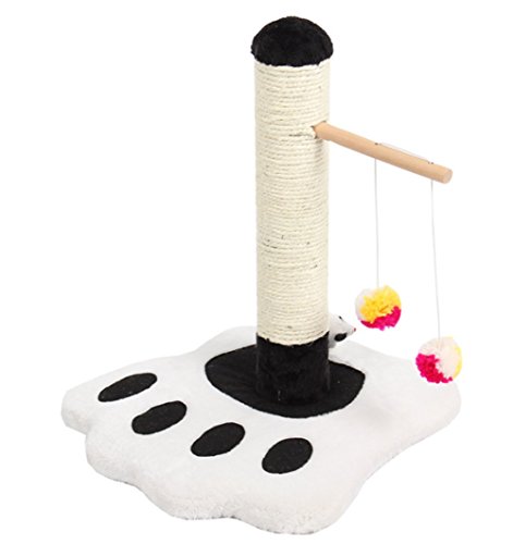 Preisvergleich Produktbild Tissi Katzenkratzbaum-Pfoten-Druck Mit Hängendem Ball