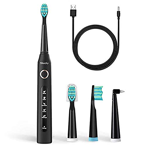 Preisvergleich Produktbild Fdhd Intelligente elektrische Zahnbürste Ultraschall-Aufhellung Zahnbürste Nylon Dupont Haarbürste Kopf 5 Sätze