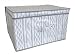 2 x Jumbo Large Toy Boxes Book Bedding Laundry Kids Childrens Storage Chest (Cable Knit White)