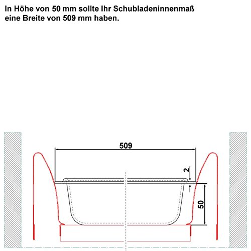 SO-TECH® Besteckeinsatz ORGA-BOX II Maxi für Nobilia 60er Schublade (462 x 509 mm) silbergrau - 3