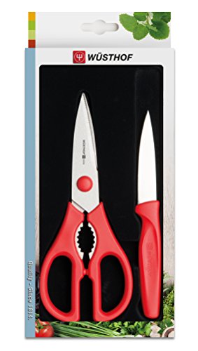 Wüsthof TR9354R Set Schere + Allzweckmesser, Rot