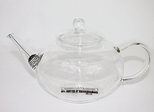 The Coffee and Tea Company Tetera Jarra de Cristal Jarra de Vidrio borosilicatado, 600 ML Hecha a Mano con Tapa de Cristal y Filtro de té de Acero Inoxidable con Filtro (Alambre)