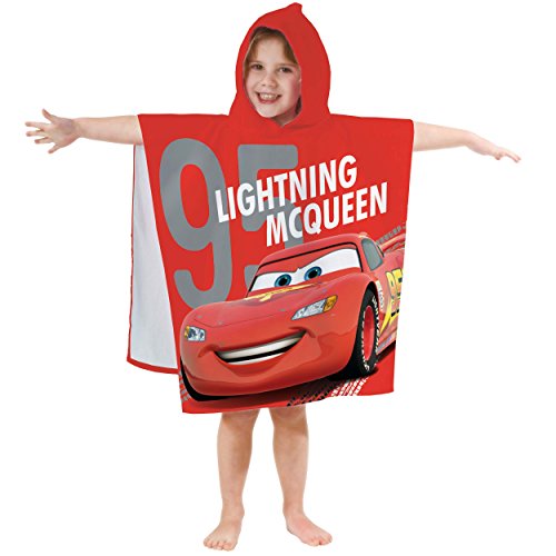 Disney Cars 042286 Badeponcho It's Time, Baumwolle velours, 60 x 120 cm