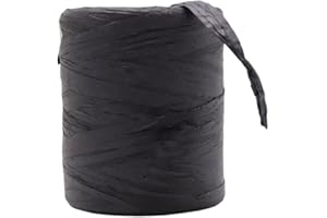 Naisfei Bast Papier Bänder,Naturbast Bindebast Dekoband Natur Papierschnur Geschenkband Bastelschnur für Festival Geschenkverpackung, DIY Handwerk Weberei Dekoration(180M)