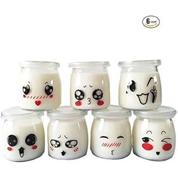 8 Pots à Yaourts Orange Avec Couvercles – Pour Yaourtière SEB Modèle 872 – Occasion