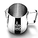 KimKing 350ml/12oz Pot à Lait en Acier Inoxydable pour le Café la Mousse de Lait avec des échelles de mesure