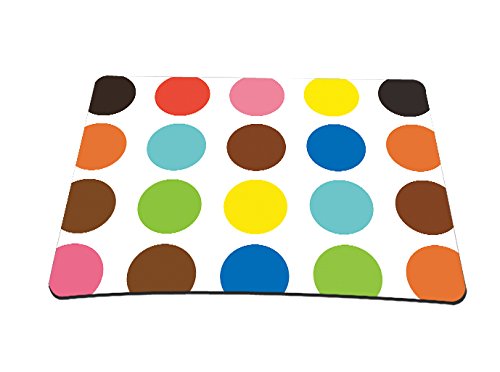 Silent Monsters Gaming und Office Mauspad 24 x 20 cm, Mousepad Design: color points