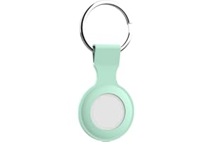 AUYUIIY Płynny silikonowy pokrowiec na lotnik - odporny na pot pokrowiec na AirTag - odporny na pot, odporny na zarysowania i zmywalny pokrowiec na Airtags z brelokiem (A-miętowo-zielony)