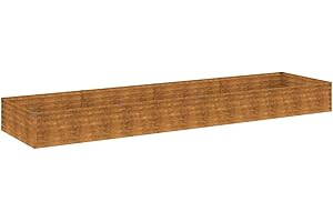 vidaXL Fioriera Rialzata da Giardino 387x100x36 cm in Acciaio Corten