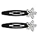 Price comparison product image OMYGOD Crystal star hair snap clips - pair - L: 7.3cm x W: 2cm x D: 0.6cm