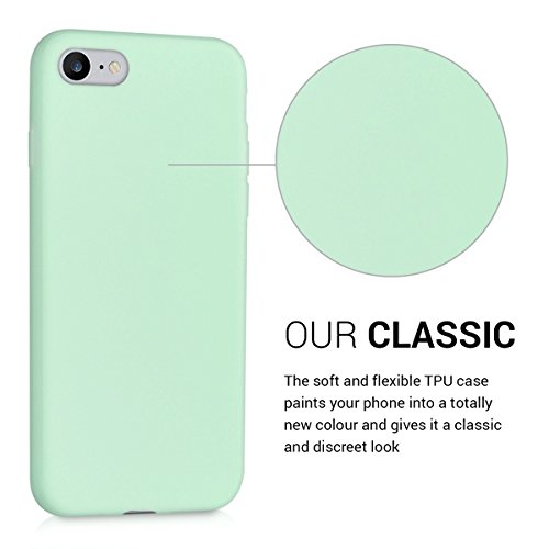 kwmobile Funda para Apple iPhone 7 8 - Carcasa para m  vil en  TPU Silicona  - Protector  Trasero  en  Menta Mate 
