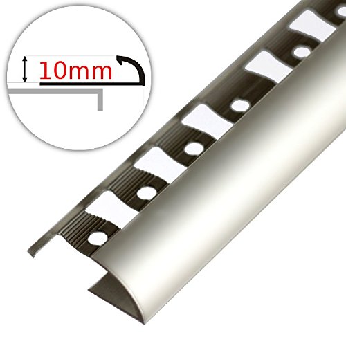 Preisvergleich Produktbild Winkelabschlussprofil Aspro - Silber Alu 10mm 250cm