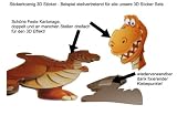 Stickerkoenig Wandtattoo 3D Sticker Wandsticker Kinderzimmer – niedliche Zootiere, Elefant, Löwe, Zebra, Affe uvm – Deko auch für Fenster, Schränke, Türen etc auf Bogen - 2