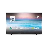 Philips 43PUS6504/12 43-Inch 4K UHD Smart TV with HDR 10+, Dolby Vision, Dolby Atmos, Smart TV - Black (2019/2020 Model)