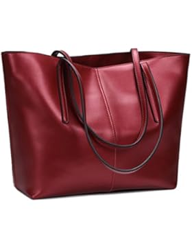 Surblue Darmen Leder Handtaschen Große Schultertaschen Umhängetasche Shopper Tasche