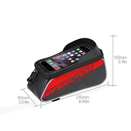 Basecamp Fahrradtasche Rahmentaschen, Wasserdicht Fahrrad Rahmentasche, geeignet für Handy mit Größe unten 6,0″ Smartphone, Cellphone and GPS, Fahrradtasche Lenker - 4