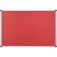 Bi-Office Notice Board Maya, Red Felt, Aluminium Frame, 240 x 120 cm