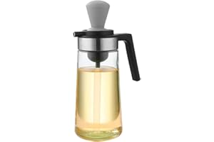 ZMREN Bouteille d'Huile en Verre, 500ml Bouteille Huile avec Pinceau, Bouteille en Verre pour Huile d'olive, Bouteille d'Huile avec Pinceau à Badigeonner, pour Cuisine, Frire, Cuisson, Barbecue