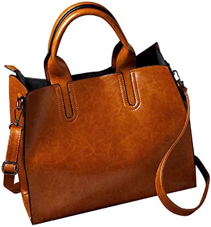 Barlingrock Fashion Women Handbag Women Leather Handbag Messenger Shoulder Bag Satchel,Soft Leather Tote Shoulder Bag,Classic Womens Tote Bag,Fashion Shoulder Bag,Shoulder Strap Handbag