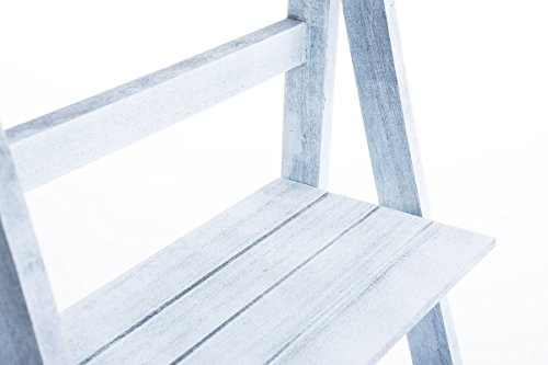 CLP Leiterregal, Treppenregal YANA, 3 Böden, dekoratives Holz-Regal ca. 110 x 40 x 40 cm grau - 8